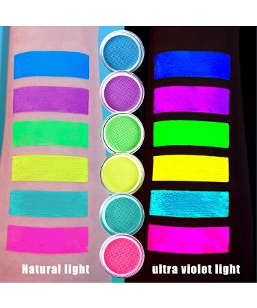  Beteligir Beteligir 6 Colors Water Activated Eyeliner Palette Colorful Liquid Eyeliner Set Neon Face Paint UV Glow Body Paint Gel Eye Set - Buy Online on GoSupps.com