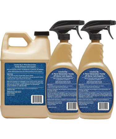 Granite Gold Quartz Cleaner Spray - 64 Fl Oz + 2 x 24 Fl Oz - Ideal for Caesarstone Cambria Silestone & All Quartz Surfaces | International Shipping - Buy Online on GoSupps.com