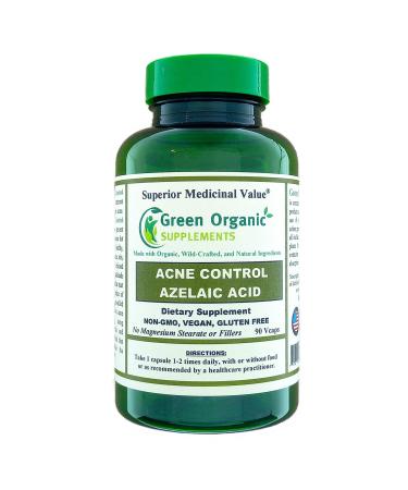 Acne Azelaic Acid 90 VCaps High Absorbable Non-GMO Gluten-Free Green Organic Supplements (Single)