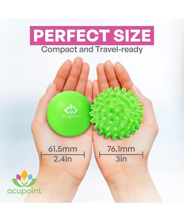 Acupoint Physical Therapy Massage Balls | Yoga Deep Tissue & Trigger Point Therapy - Spiky Ball for Myofascial Release - Buy Online on GoSupps.com