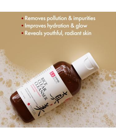 Japanese Rice Water & Green Tea Face Wash - 99% Natural Skincare | 4oz Japanese Beauty Cleanser - Buy Online on GoSupps.com