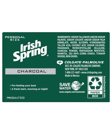 Irish Spring Men's Charcoal Bar Soap - 3.2 oz (2 Pack) - Purifying Charcoal Formula - Buy Online on GoSupps.com