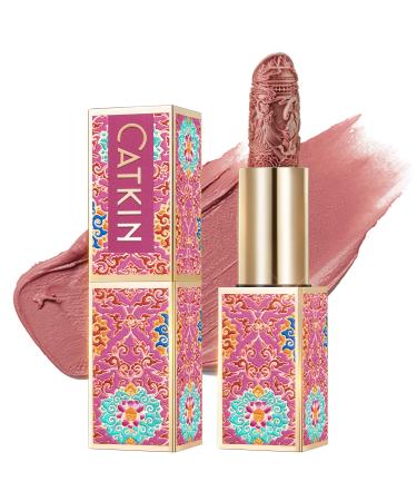 CATKIN Lasting Finish Matte Lipstick High Impact Red Lipstick with Moisturizing Formula enriched with Avocado Oil and Vitamin E 3.2g(CO157)