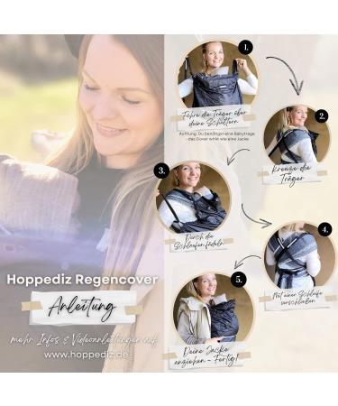 Hoppediz Rain Cover - Universal Baby Carrier & Sling Cover in Anthracite | Shop Now for International Shipping - Buy Online on GoSupps.com