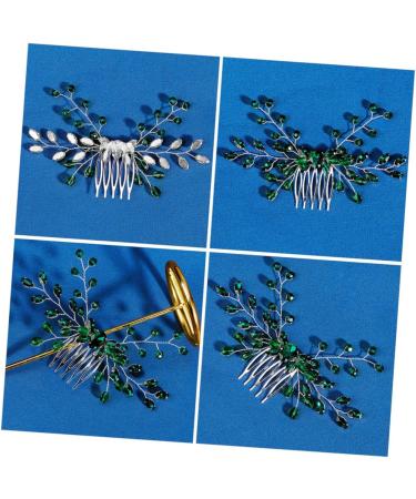 bride headpiece wedding headpiece hair accessory for girls green hair accessories hair gems for women rhinestone headpieces for women Miss rhinestones hair comb crystal - Buy Online on GoSupps.com