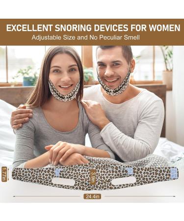 Anti Snoring Chin Strap - Adjustable & Breathable for Women - Leopard Print Head Strap - Stop Snoring Devices by Ambreview - Buy Online on GoSupps.com