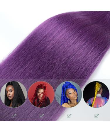 YDDM 20 Inch Pre-Stretched Braiding Hair Extensions - 3 Packs Lavender Jumbo Braids Kunsthaar for Braiding - Buy Online on GoSupps.com