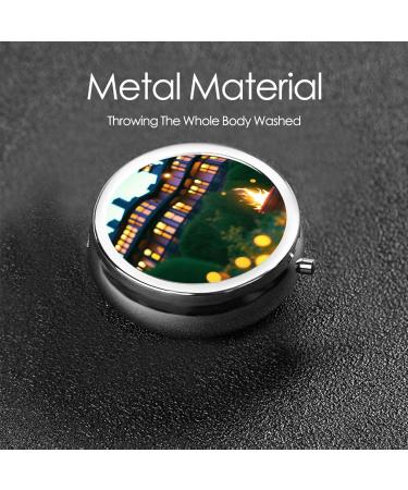 Castle Lighting Mini Round Pill Box - 3 Compartment Travel Organizer for Medicine & Vitamins | Portable Pill Case for Home & Office - Buy Online on GoSupps.com