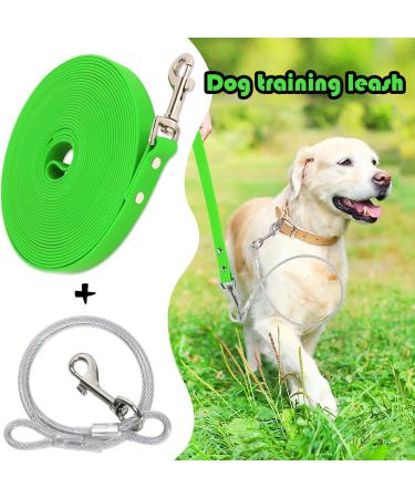 Waterproof Dog Drag Line - Chew Proof Tie-Out Leash for All Dog Sizes 3-30m Robust & Durable - 15m Green Training Line - Buy Online on GoSupps.com