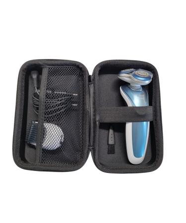Protection bag Hardcase for razor shaving razor outer dimensions 180 x 100 x 60 mm interior dimensions 175 x 95 x 58 mm impact protection Integrated network and elastic band Black (L)
