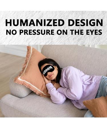 Groom Silk Eye Mask for Sleeping | Adjustable Blindfold | Perfect Bachelorette & Wedding Gifts | Bride Groom Eye Cover - Buy Online on GoSupps.com