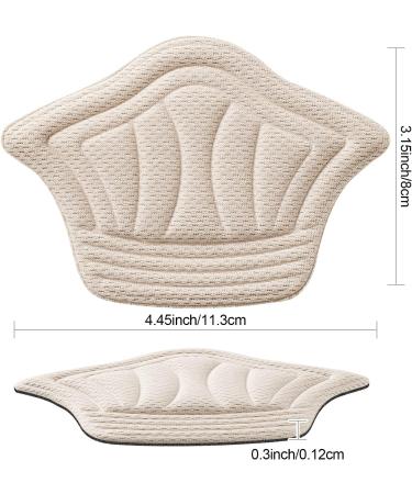 Adhesive Heel Cushion Pads & Grips Inserts - 6PCS Beige | Reusable Liners for Loose Shoes & Boots - Improve Fit for Women & Men - Buy Online on GoSupps.com