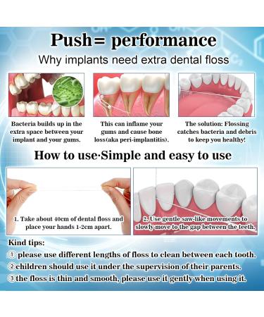Woven Dental Floss - Deep Clean Oral Care Durable & Shred Resistant Smooth Travel Mint Flosser for Men & Women - Buy Online on GoSupps.com