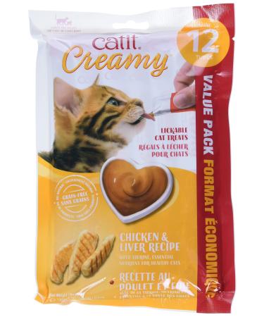 Catit Creamy Cat Treats Lickable Chicken 12 x 15g Pack of 8 Retail Units Lickable Cat Treats Cat Lickable Treat Soft Cat Treats Cat Snacks Gaterie Pour Chat Cat Treat Kitten Treats Healthy