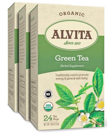 Alvita Organic Green Tea, 24 Bag, Pack of 3