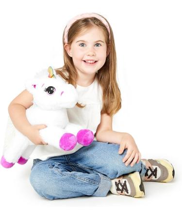 Zappi Co Ultra Soft Pink White Unicorn Plush Toy (36cm) - Eco-Friendly Newborn Gift - Buy Online on GoSupps.com