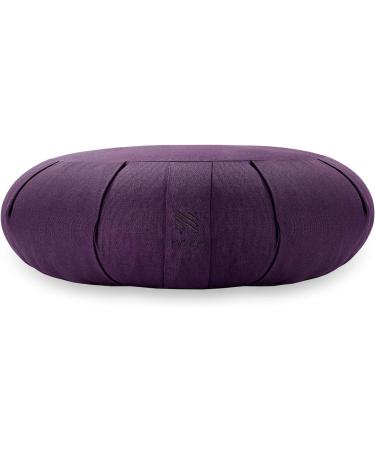 Node Fitness Zafu Meditation Cushion with Buckwheat Hulls 17 Crescent Yoga Bolster Pillow - Purple - Buy Online on GoSupps.com