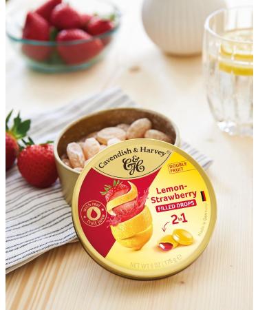  Cavendish & Harvey Cavendish & Harvey Double Fruit Drops Lemon Strawberry 9 x 175g - Buy Online on GoSupps.com