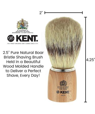 Kent VS70 Natural Badger Bristle Shaving Brush - Luxury Beechwood for Men | Perfect Lather for Safety Razors & Shaving Cream | Premium Quality Since 1777 - Buy Online on GoSupps.com