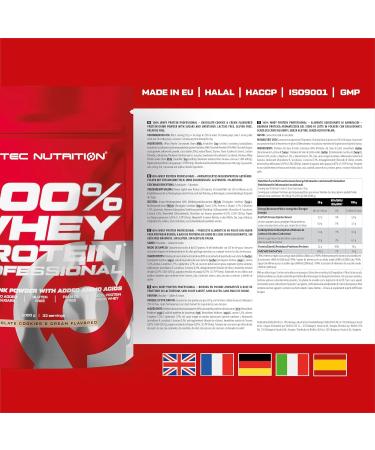 Scitec Nutrition 100% Whey Protein Professional - Gluten-Free Palm Oil-Free Amino Enriched - 1kg Chocolate Cookies & Cream - Buy Online on GoSupps.com