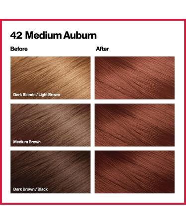 Revlon Colorsilk Permanent Hair Color Dye in 42 Medium Auburn - 3 Pack, Ammonia-Free Formula with Keratin and Amino Acids for 100% Gray Coverage - Buy Online on GoSupps.com
