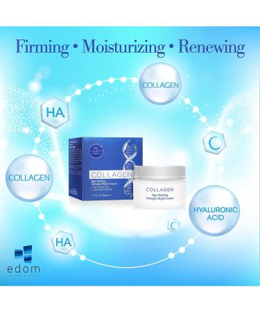 Edom Perfect Collagen Age-Defying Night Moisturizer Cream - For All Skin Types - 1.7 fl. oz - International Shipping Available - Buy Online on GoSupps.com