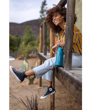 Lifestraw Go Series: Isolated Stainless Steel Water Bottle with Advanced Filter Removes Bacteria Parasites & Microplastics for Travel & Daily Use Laguna Teal 1L - Buy Online on GoSupps.com