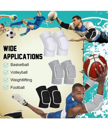 Charniol 3 Pair Elbow Pads | Breathable Support for Volleyball, Basketball, Tennis, Football | Men Women Youth | Black White Gray - Buy Online on GoSupps.com