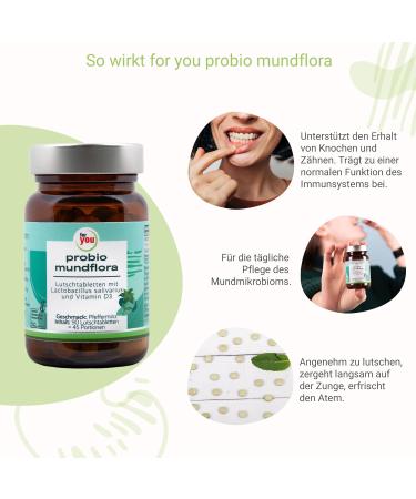 Probio Oral Flora - 90 Sucking Tablets for Fresh Breath & Oral Hygiene | Fight Bad Breath Naturally with Bacterial Cultures & Vitamin D3 - Buy Online on GoSupps.com