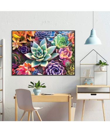 Eniref 5D Diamond Painting Kit - Succulents Design - DIY Diamond Art for Home Decor - Full Round Drill Craft Kit - 12x16 inch - Great Gift for Adults and Kids - Buy Online on GoSupps.com