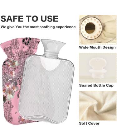 NAANLE 2L Hot Water Bottle with Blooming Paisley Cover | Pain Relief for Back Hands & Feet | Heat & Cold Therapy - Buy Online on GoSupps.com