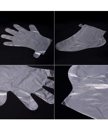 Noverlife 200PCS Paraffin Wax Hand & Foot Liner - Disposable Gloves and Booties for Paraffin Bath - Clear Plastic Hot Spa Wax Mittens and Covers - Buy Online on GoSupps.com