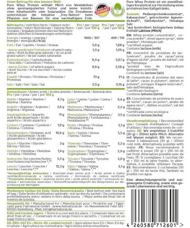 Organic Whey Protein Powder Chocolate - 100% Natural Soy-Free Premium Quality | 600g High-Quality Protein Shakes from Germany - Buy Online on GoSupps.com