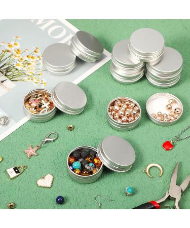 64-Piece 0.5 oz Silver Screw Top Round Aluminum Tin Cans with Lid for DIY Lip Balm & Cosmetics - Travel Size Empty Sample Containers - Buy Online on GoSupps.com