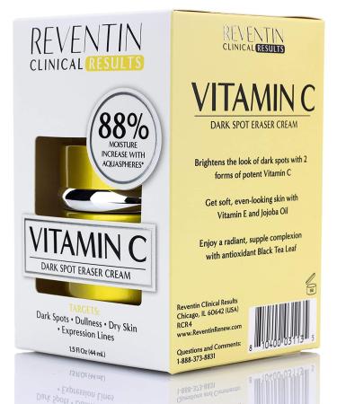 Reventin Clinical Vitamin C Dark Spot Eraser Cream - Hyperpigmentation & Wrinkle Treatment - 1.5 fl oz (Pack of 1) - Buy Online on GoSupps.com