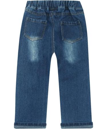 SEAUR Baby Boys Blue Ripped Jeans 12-18 Months - Elastic Waistband Stretch Denim Pants for Daily Life - Buy Online on GoSupps.com