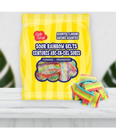 Lady Sarah Sour Rainbow Belts Candy Bag - Bulk Gummy Candy | Smart Choice from Lady Sarah Variety Sweets - Canada s Top Gummy Candy - 240 Grams (2 Candy Bags x 120G) Pakc of 2 - Buy Online on GoSupps.com