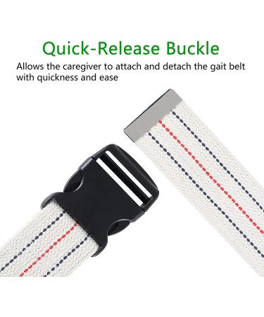 YPC Gait Belt Transfer Aid with Quick Release Buckle - 54 Inch - For Seniors, Caregivers, Nurses & Therapists - Buy Online on GoSupps.com