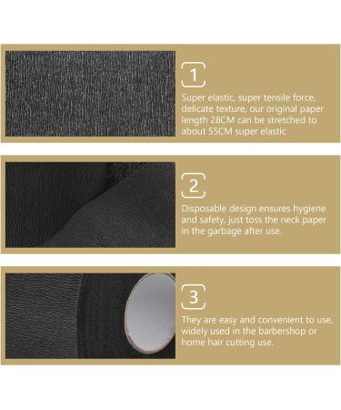 ERINGOGO Bandes de Cou Jetables Noires 100 Pi ces Papier de Protection pour Col de Coupe de Cheveux Extensible et Absorbant Accessoires Professionnels pour Salon de Coiffure et Soins - Buy Online on GoSupps.com