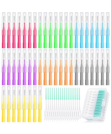 250 Pieces Interdental Brush Tooth Floss Tooth Cleaning Tool Toothpick Dental Tooth Flossing Head Oral Dental Hygiene Dental Flosser Teeth Soft Dental Picks Refill Toothpick Cleaners (Cute Color)