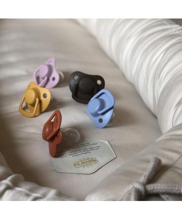 Filibabba Silicone Baby Pacifier Set - 2pcs in Matt Colors | Danish Design with Pacifier Box | Light Lavender | 0-6 Months - Buy Online on GoSupps.com