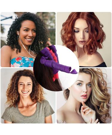 40pcs Spiral Curlers with Styling Hooks - 22inch Magic Hair Rollers for Heatless Hair Curling - DIY Styling Kit for Women and Kids - Buy Online on GoSupps.com