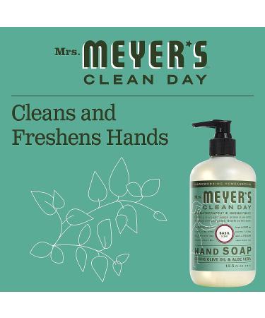 Mrs. Meyer's Basil Hand Soap 12.5 Fl Oz - Biodegradable Formula with Essential Oils - Buy Online on GoSupps.com