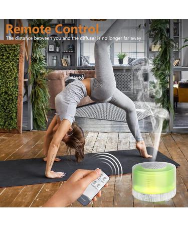 Hianjoo 500ml Aroma Diffuser & Bluetooth Humidifier - Timer & 7-Color LED for Yoga Spa Office & Bedroom - White Wood Grain - Buy Online on GoSupps.com