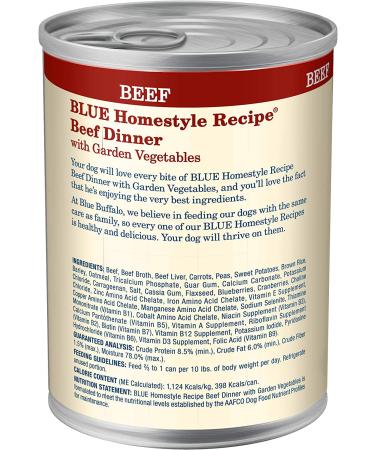Blue Buffalo Homestyle Recipe Natural Adult Wet Dog Food 12.5 oz Beef - Pack of 12 - Buy Online on GoSupps.com