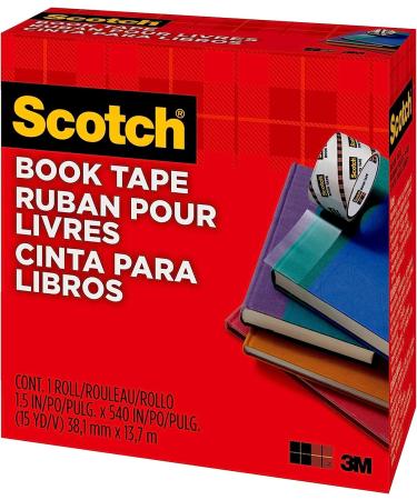Scotch Book Tape  1.5 in x 540 in  1 Roll/Pack  Excellent for Repairing  Reinforcing Protecting  and Covering (845-150) 1.75 H x 4.12 L x 4.0 W - Buy Online on GoSupps.com
