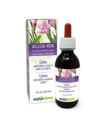 Naturalma Willow herb or Fireweed (Epilobium parviflorum) herb Alcohol-Free Tincture - 4 fl oz Liquid Extract in Drops - Herbal Supplement - Vegan Alcohol-free 4 Fl Oz (Pack of 1)