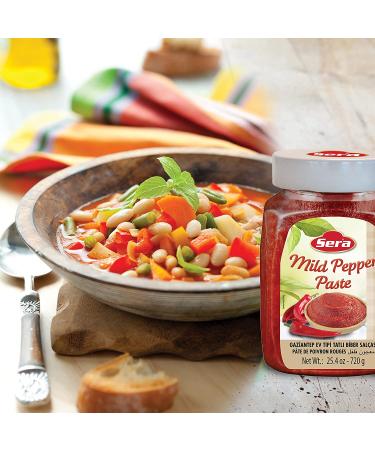 Sera Mild Pepper Paste 25.4 Oz Jar (2 PACK) - No Sugar, No Artificial Preservatives - Add Unique Peppery Flavor to Your Dishes - Ideal for Spreads & Sandwiches - Buy Online on GoSupps.com
