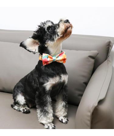 Buy Unique Style Paws Colorful Flower Dog Collar Adjustable & Comfortable Cotton Fly Collar for Boys & Girls (Size S 25.4 40.6 cm) - Buy Online on GoSupps.com
