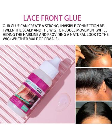 Lace Wig Glue Wig Glue Lace Front Hair Bonding Glue Wig Glue Lace Strong Hold Bond Hair Adhesive Invisible Hair Glue for Wigs 30ML Fast Drying Waterproof - Buy Online on GoSupps.com